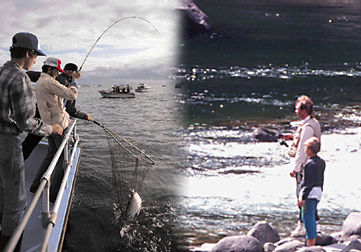 Fishing off the coast of Washington